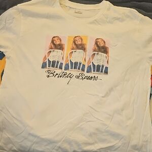 Britney Spears White "Baby" Era Shirt Size XL